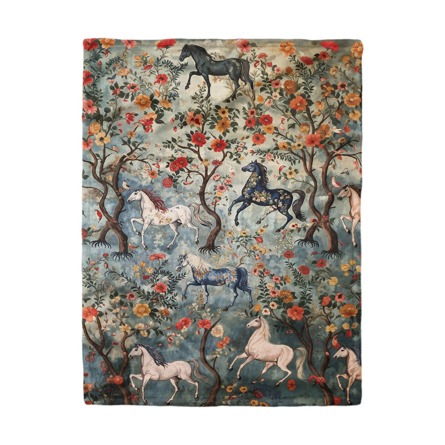 Shineful Fleece Blanket Mystical Steeds