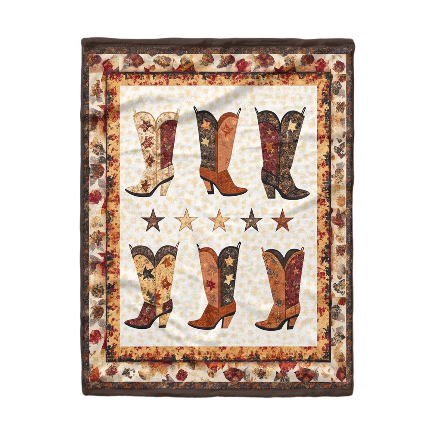 Shineful Fleece Blanket Cowboy Rodeo Boots