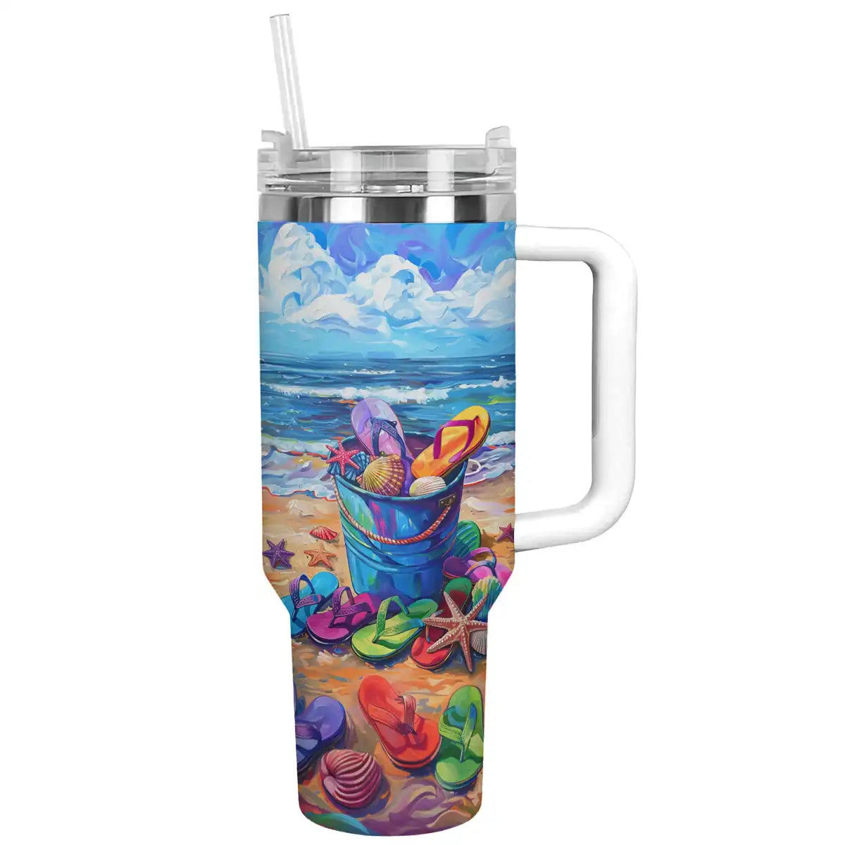 Shineful Tumbler Vibrant Beach Flipflop