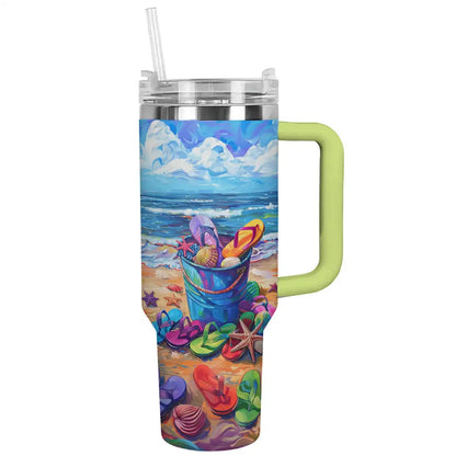 Shineful Tumbler Vibrant Beach Flipflop