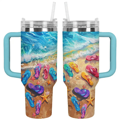 Shineful Tumbler Flipflop Hello Summer