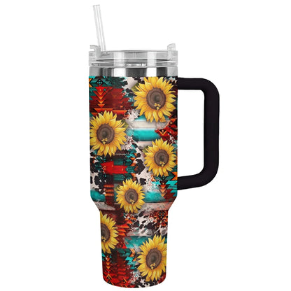 Sunflower 40 Oz Shineful™ Tumbler Elegant Sunflowers Mn8 40Oz