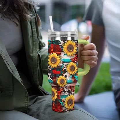 Sunflower 40 Oz Shineful™ Tumbler Elegant Sunflowers Mn8 40Oz