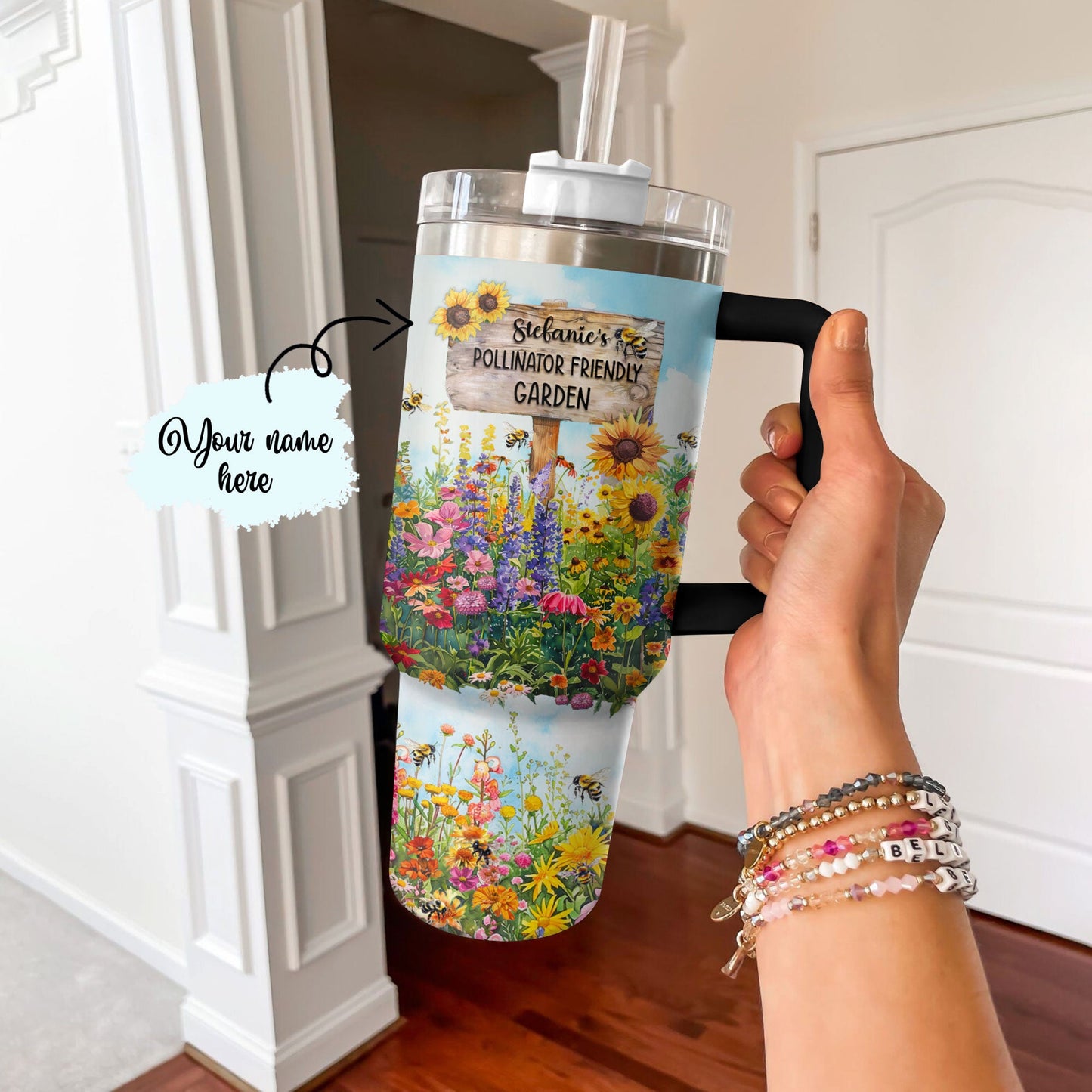 Shineful Tumbler Personalized My Pollinator Friendly Garden