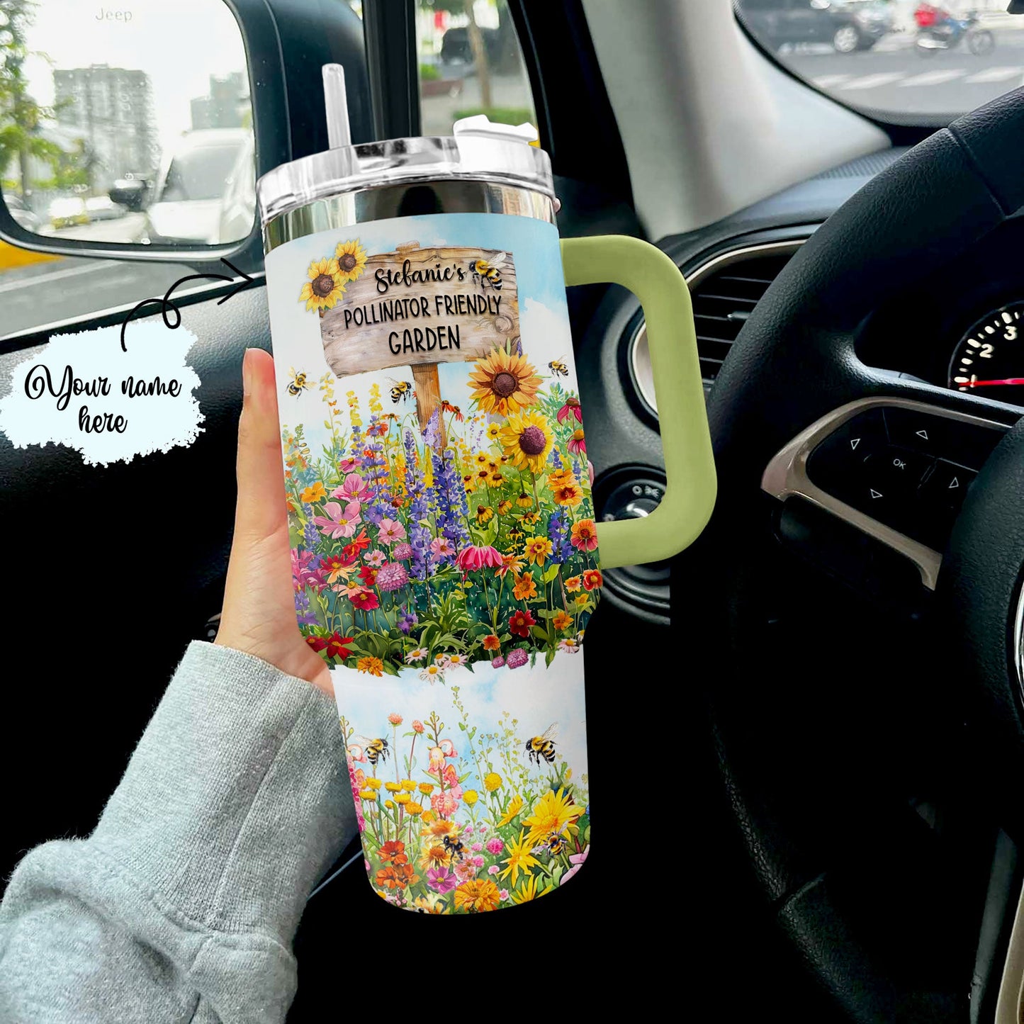 Shineful Tumbler Personalized My Pollinator Friendly Garden