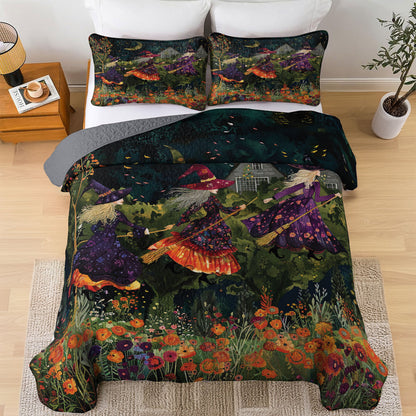 Shineful All Season Quilt 3-Piece Set Enchanted Witches