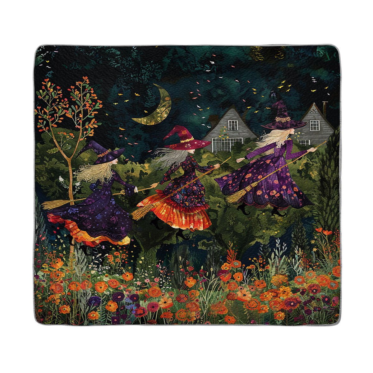 Shineful All Season Quilt 3-Piece Set Enchanted Witches