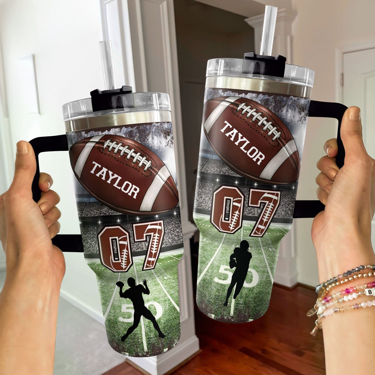 Shineful Tumbler Personalized Touchdown