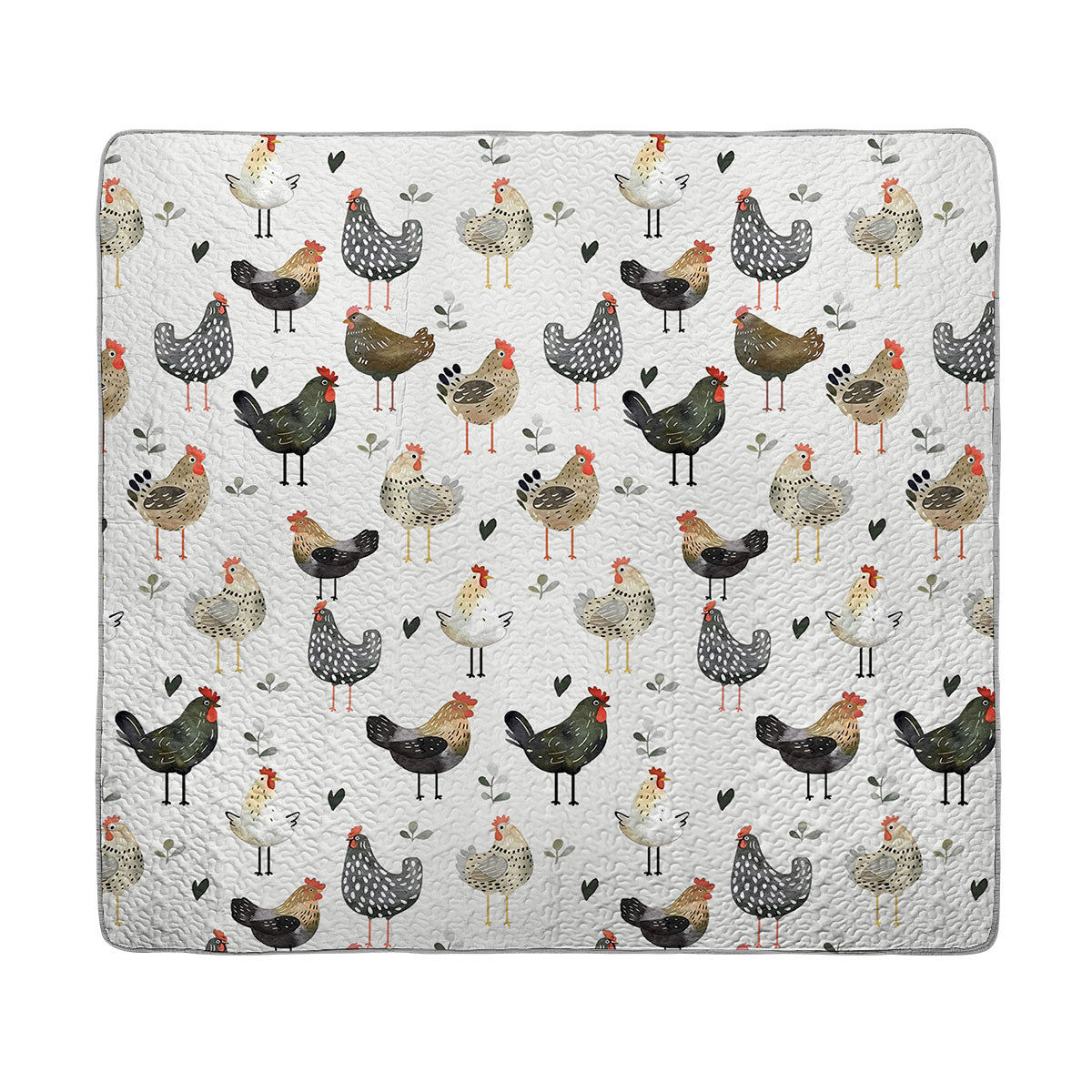 Shineful All Season Quilt 3-teiliges Set Country Charm Chickens