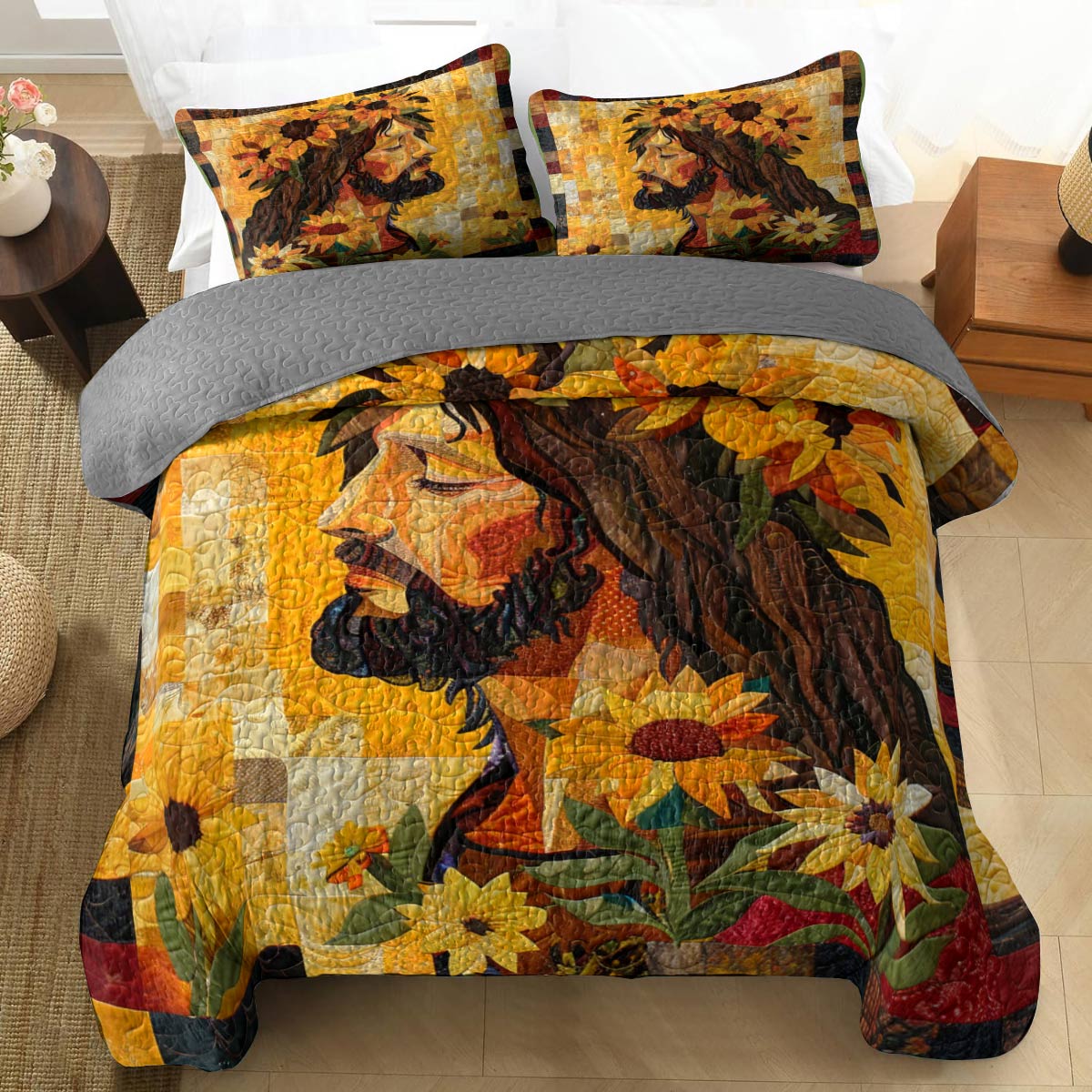 Shineful All Season Quilt 3-Piece Set Sunshine Jesus