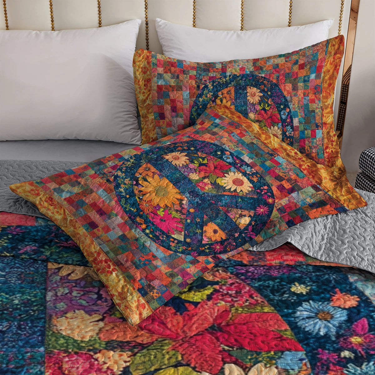 Shineful All Season Quilt 3-Piece Set - Peace & Love Hippie