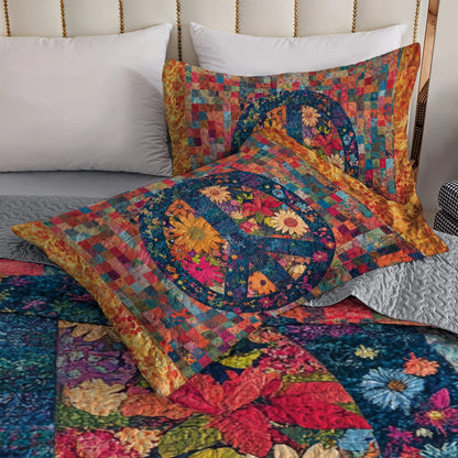 Shineful All Season Quilt 3-Piece Set - Peace & Love Hippie