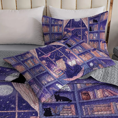 Shineful All Season Quilt 3-Piece Set -  Enchanted Moonlit Tarot Haven