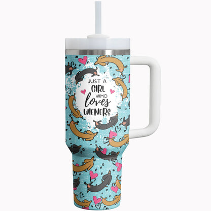 Dachshund Shineful Tumbler Just A Girl Who Loves Wieners