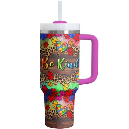 Autism Tumbler Shineful Be Kind Colorful Puzzles