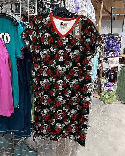 Skullflower Shineful® V-Neck Nightshirts Rose Vq03