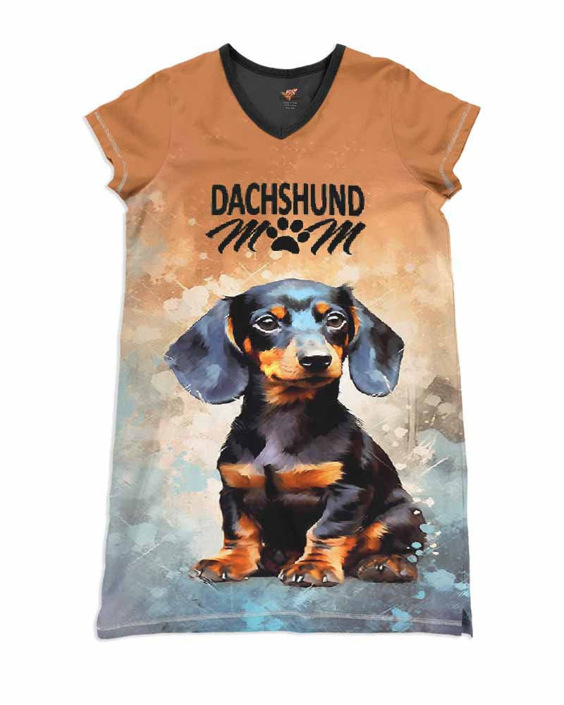 Dachshund Shineful® V-Neck Women’s Nightshirts Mom Qa55