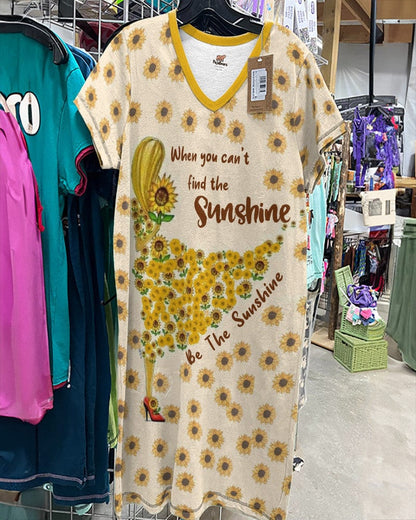 Sunflower Shineful® V-Neck Nightshirt Wonman Mn8 Nightshirts