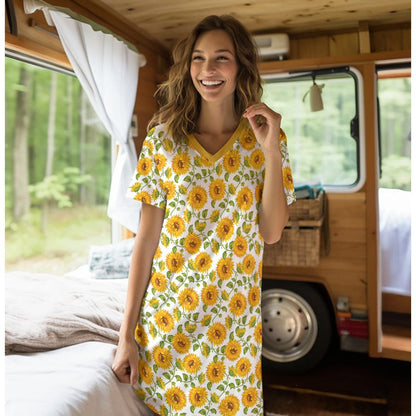 Sunflower Shineful® V-Neck Nightshirts Splendid Tl10