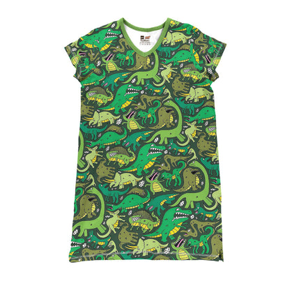 Dinosaur Shineful® V-Neck Nightshirts Hear Me Rawr Tn22