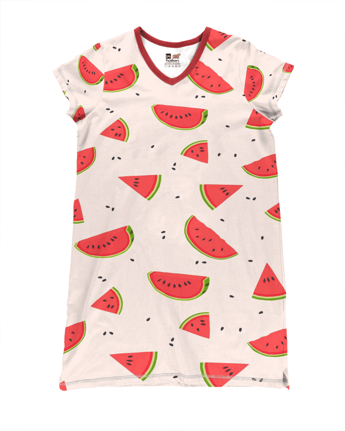 Fruits Shineful® V-Neck Nightshirts Fresh Watermelon Vq03