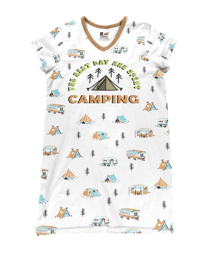 Camping Shineful® V-Neck Nightshirts Lover Nl09