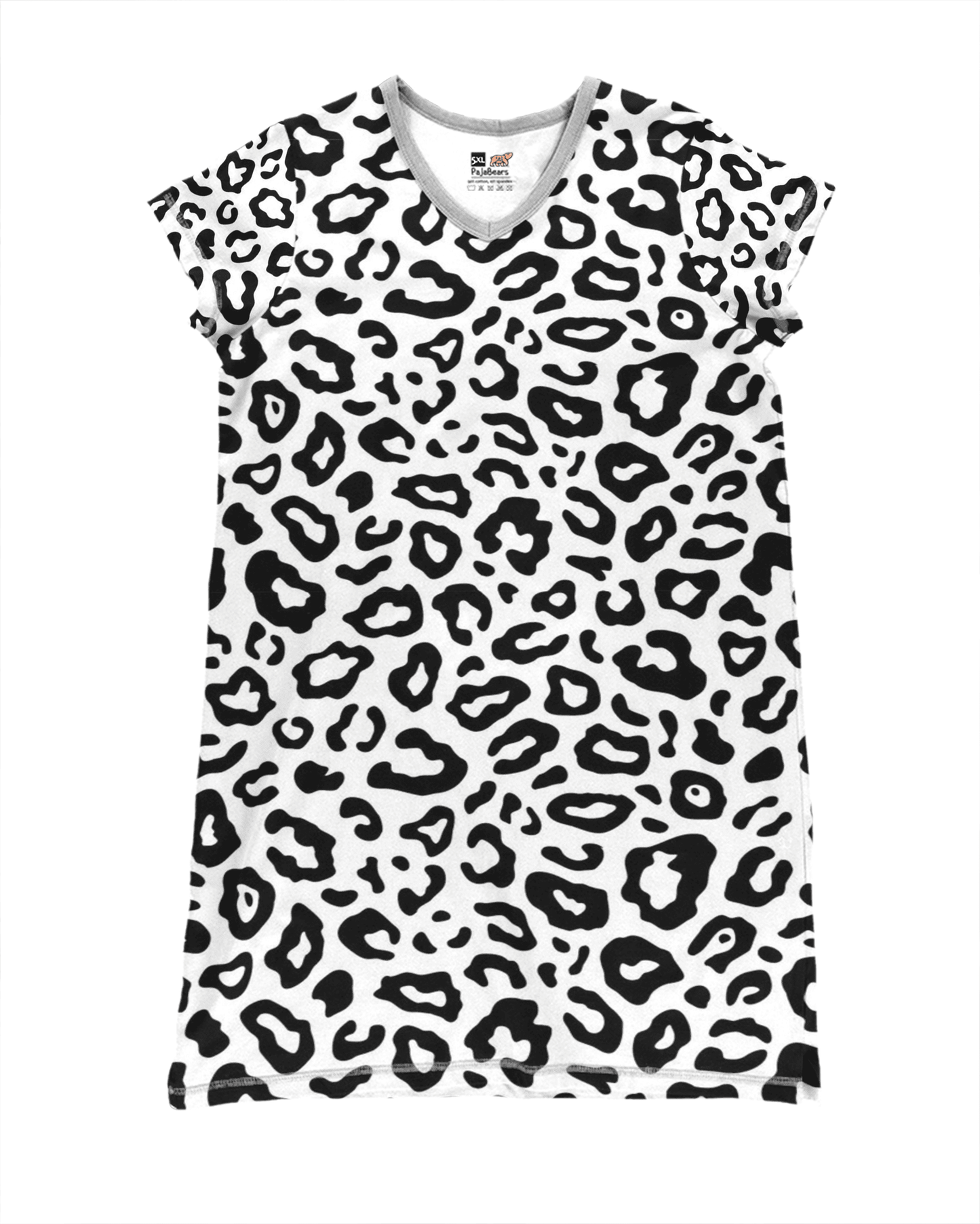 Leopard Shineful® V-Neck Nightshirts Chic Vq03