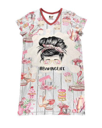 Baking Shineful® V-Neck Nightshirts Life Mn8