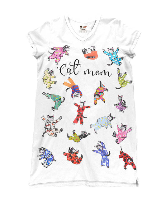 Cat Shineful® V-Neck Nightshirts Mom Lk8 Nightshirt