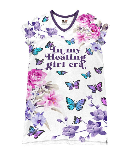 Butterfly Shineful® V-Neck Women’s Nightshirts Nl09