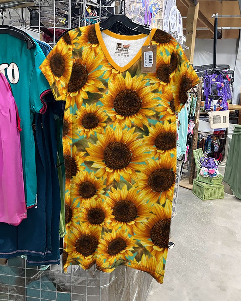 Sunflower Shineful® V-Neck Nightshirts Lovely Tl10