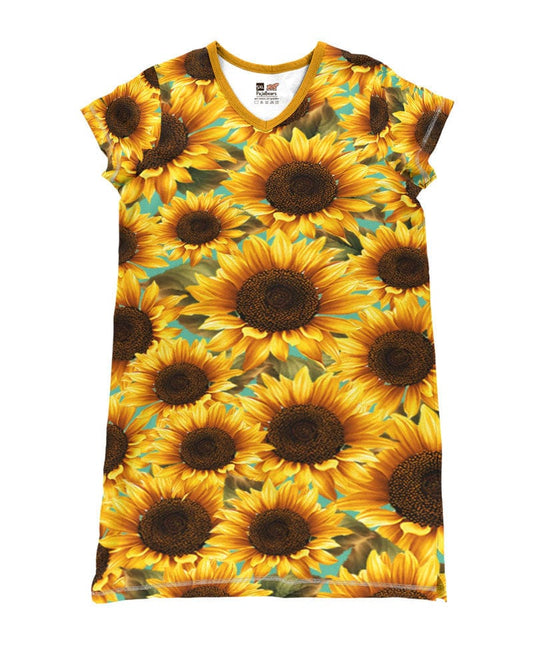 Sunflower Shineful® V-Neck Nightshirts Lovely Tl10