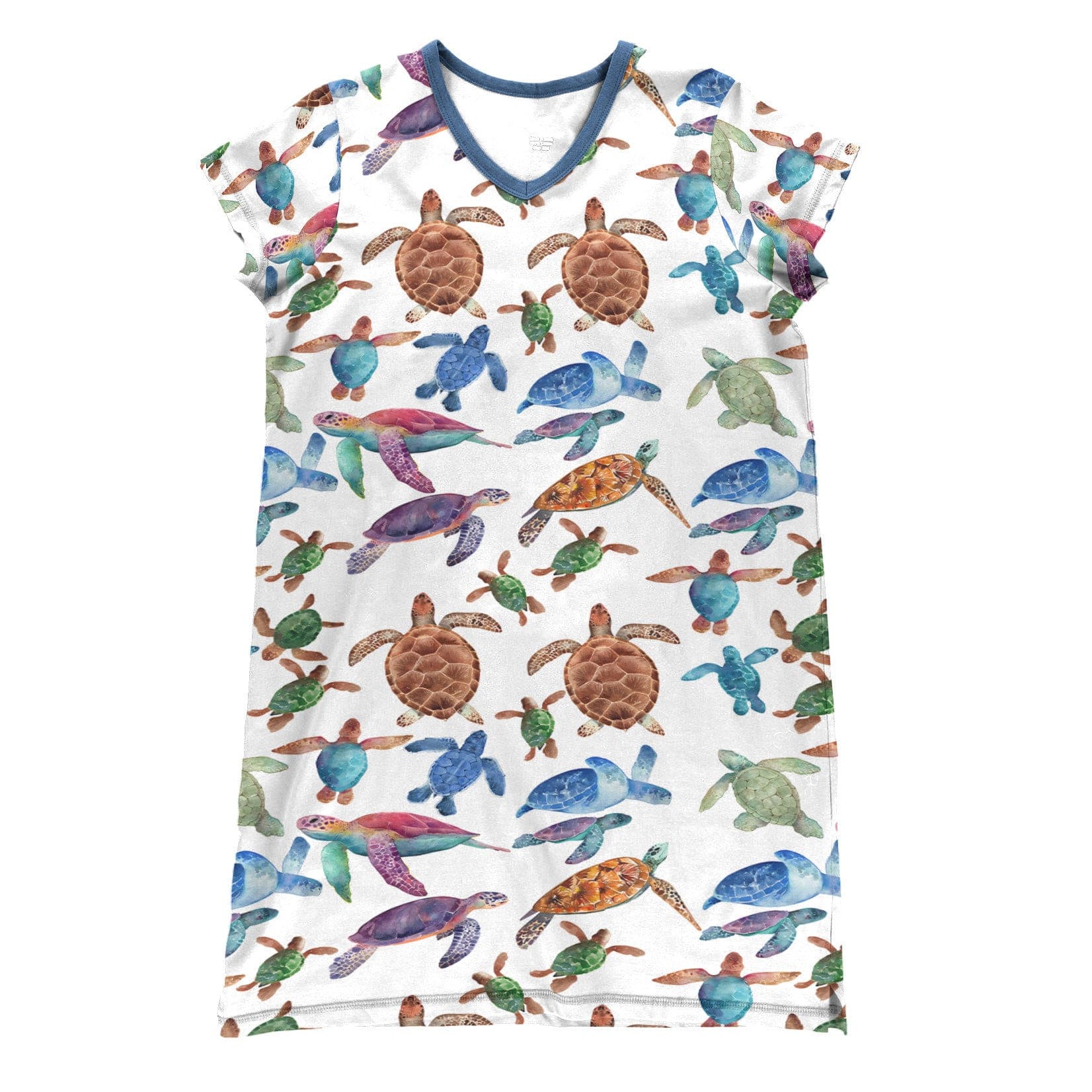 Turtle Shineful® V-Neck Nightshirts Colorful Tl10