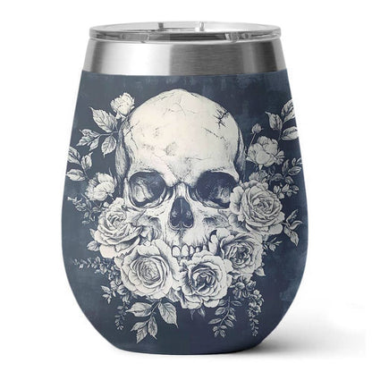 Shineful Wine Tumbler Skull Lovely