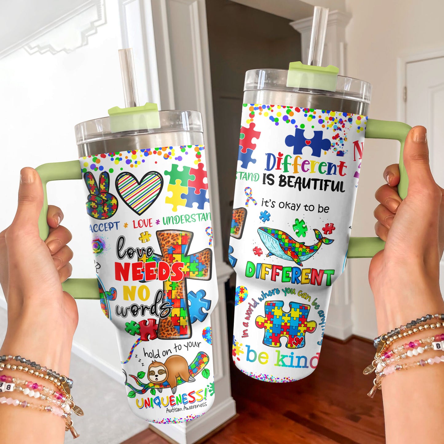 Autism Awareness Tumbler Shineful Love Needs No Words