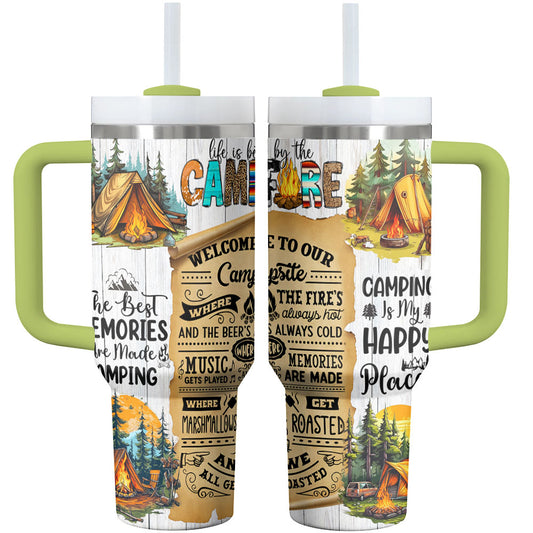 Camping Tumbler Shineful Willkommen auf unserem Campingplatz