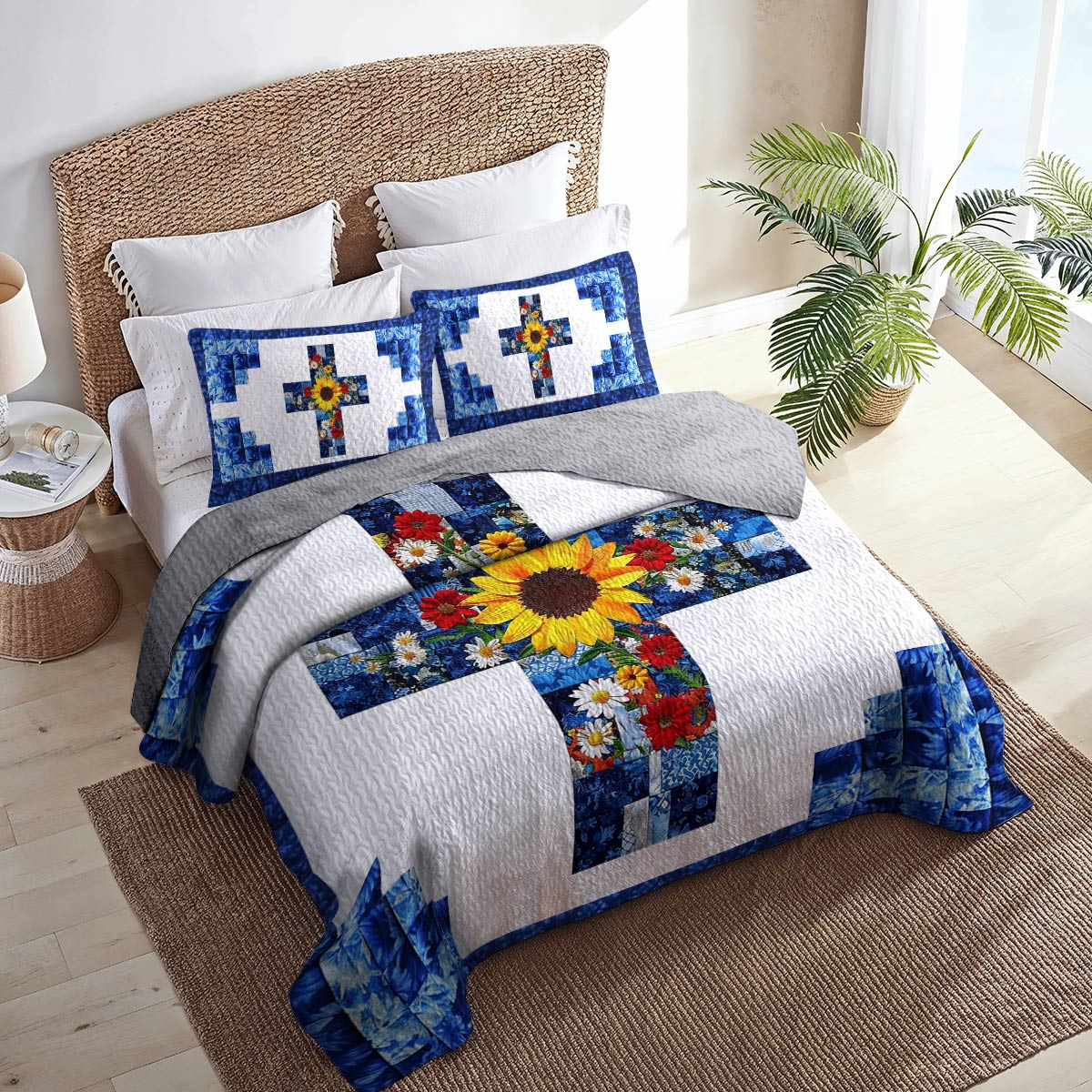 Shineful All Season Quilt 3-Piece Set Faith Sunshine