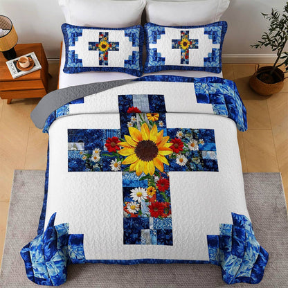 Shineful All Season Quilt 3-Piece Set Faith Sunshine