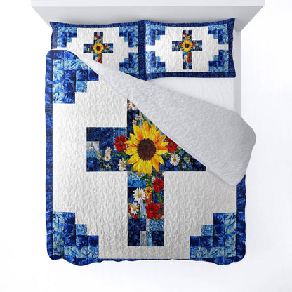 Shineful All Season Quilt 3-Piece Set Faith Sunshine