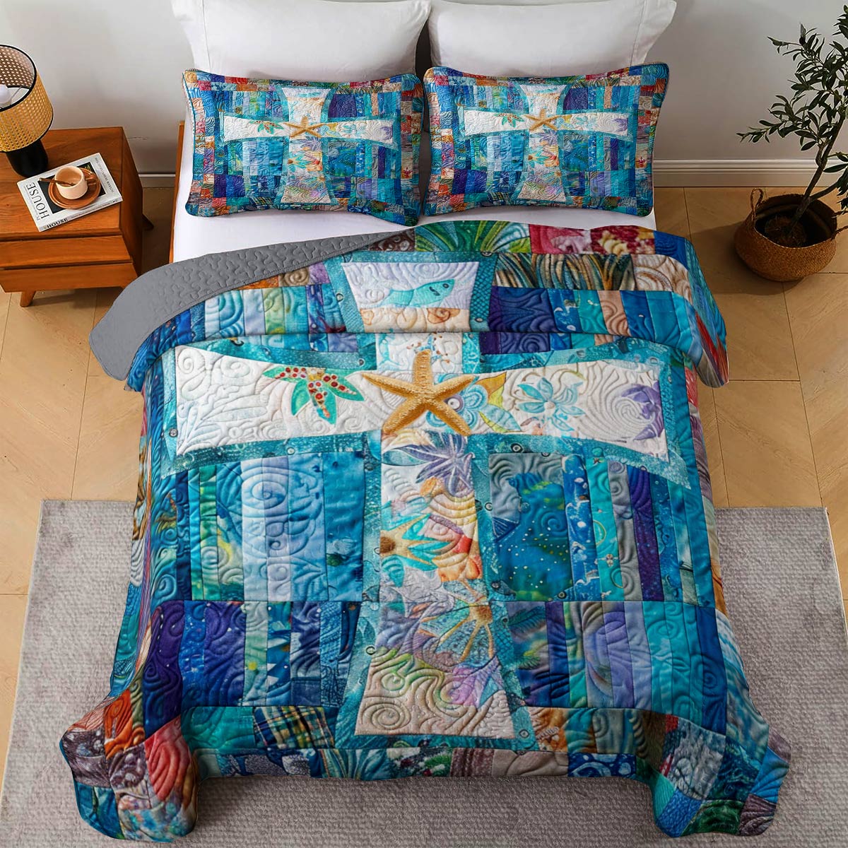 Shineful All Season Quilt 3-teiliges Set Sunshine Beach God