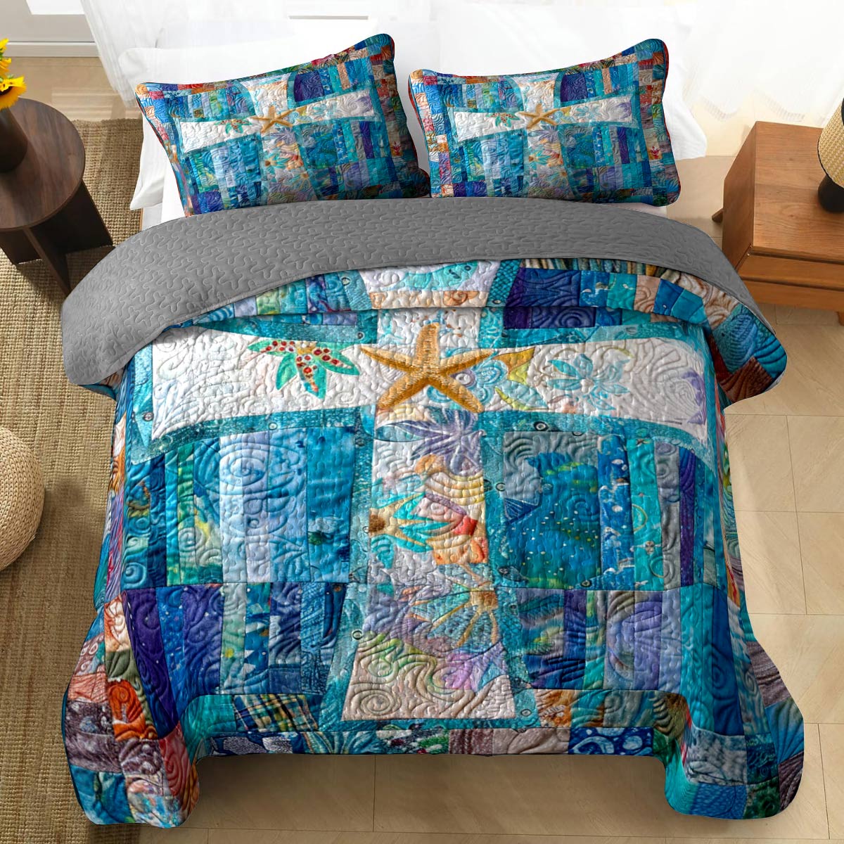 Shineful All Season Quilt 3-teiliges Set Sunshine Beach God