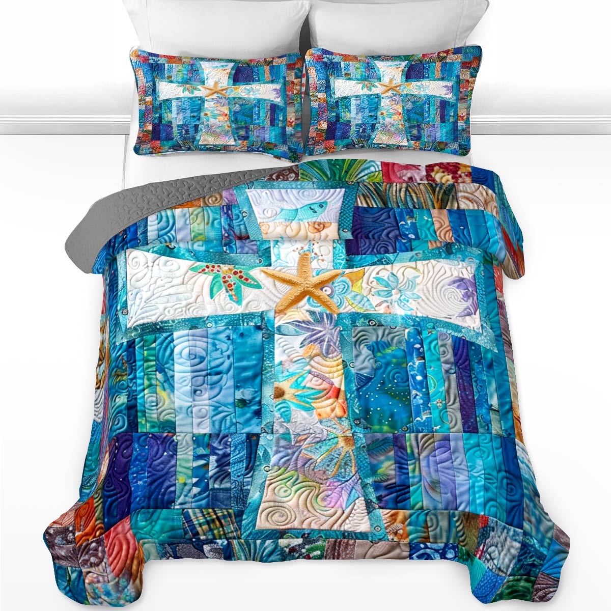 Shineful All Season Quilt 3-Piece Set Sunshine Beach God