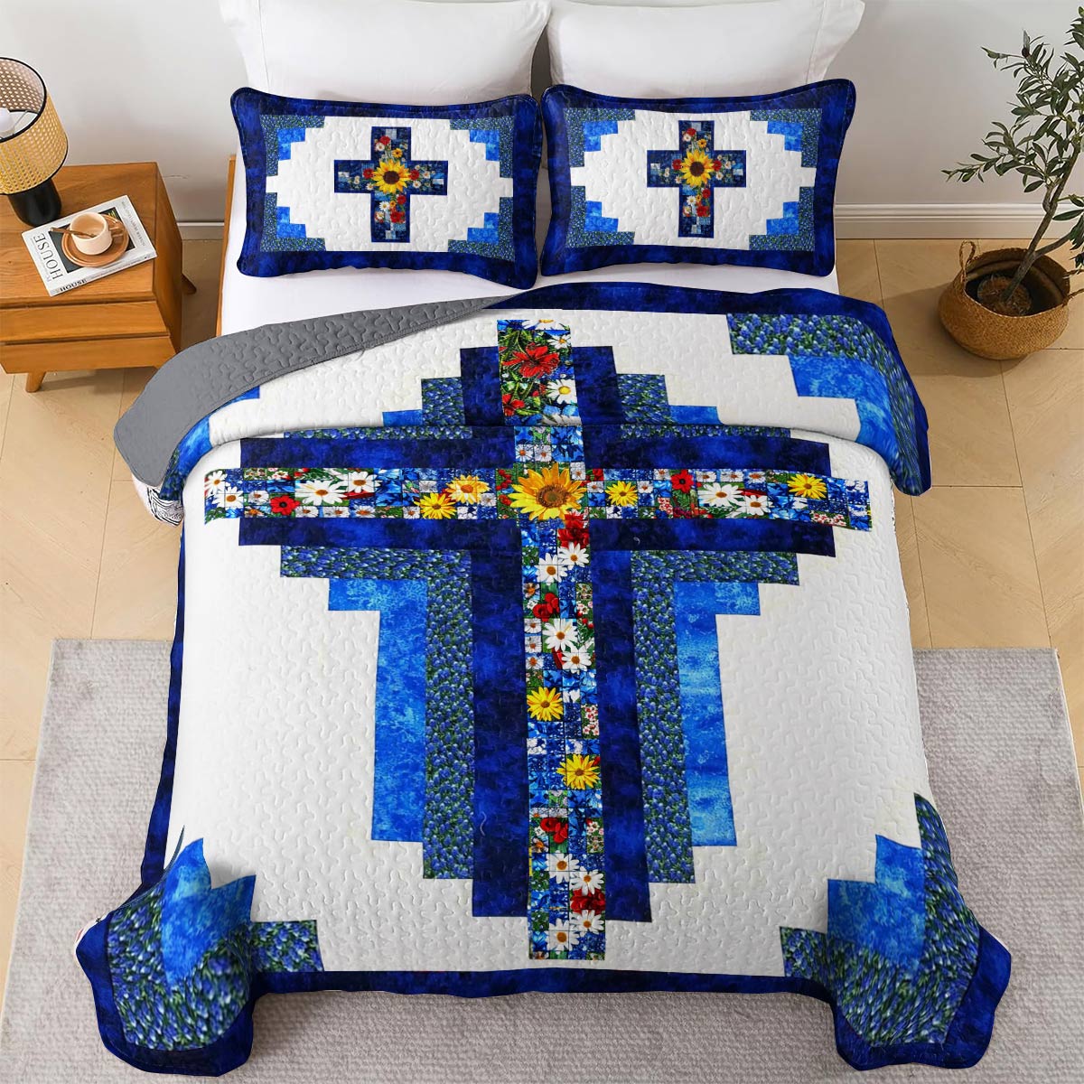 Shineful All Season Quilt 3-Piece Set Sunshine Faith God