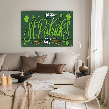 Shineful 2D Metal Sign Happy Shamrock Celebration