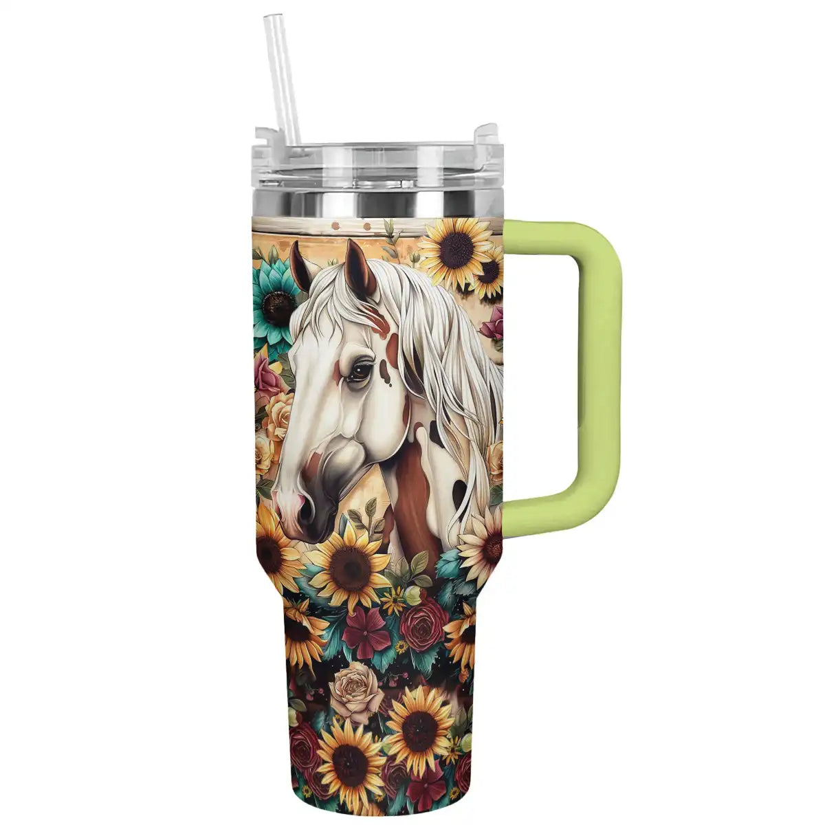 Shineful Tumbler Floral Horse