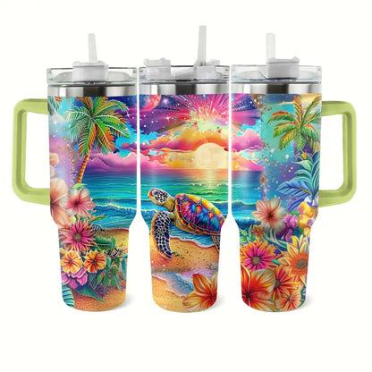 Shineful Tumbler Sea Turtle in Sunset