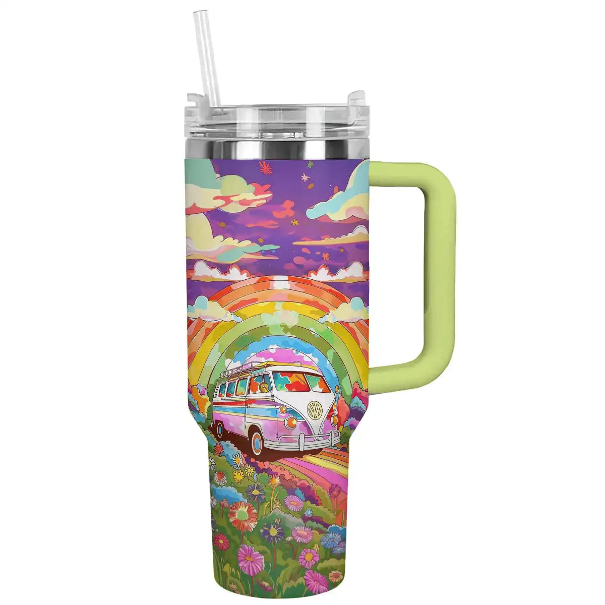 Shineful Tumbler Rainbow Hippie Van