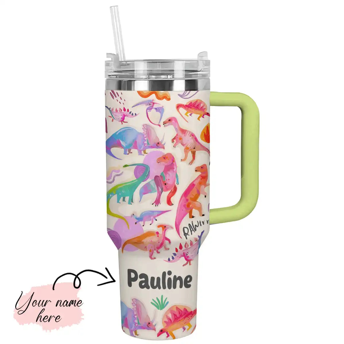 Shineful Tumbler Colorful Dinosaurs