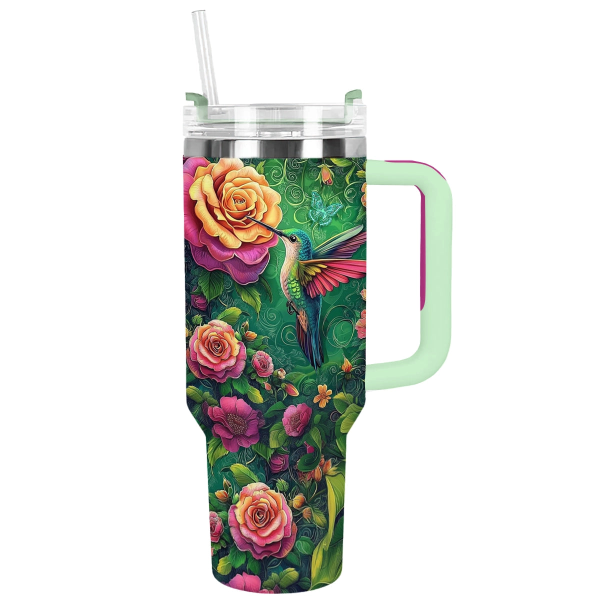 Shineful Tumbler Floral Hummingbird Harmony