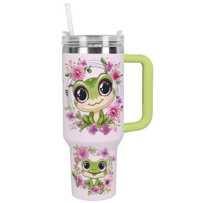 Shineful Tumbler Cute Frog Blossom